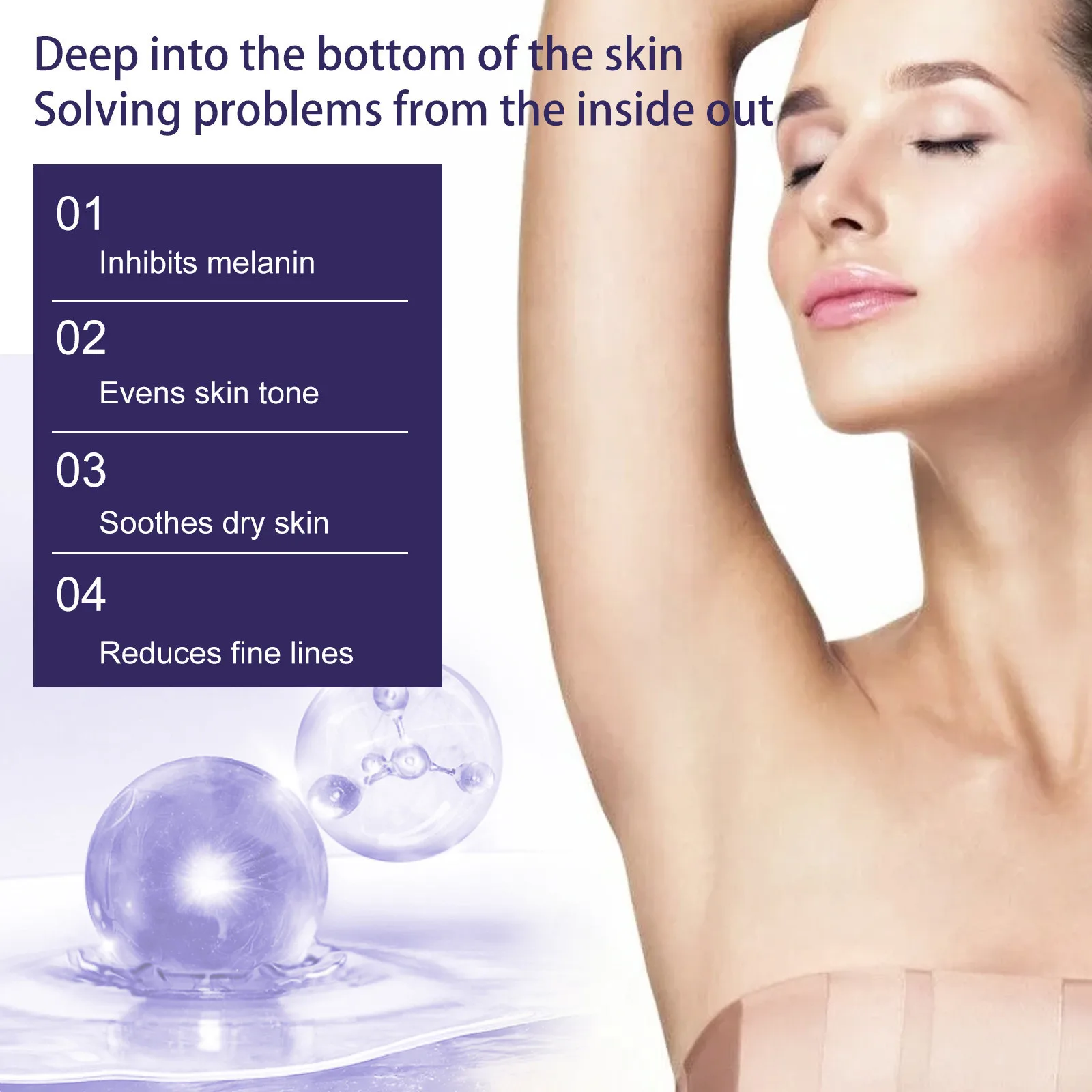 Body Whitening Cream Intimate Area Dark Skin Dry Rough Smooth Anti-Aging Nourish Moisturize Remove Melanin Brighten Beauty Cream 4