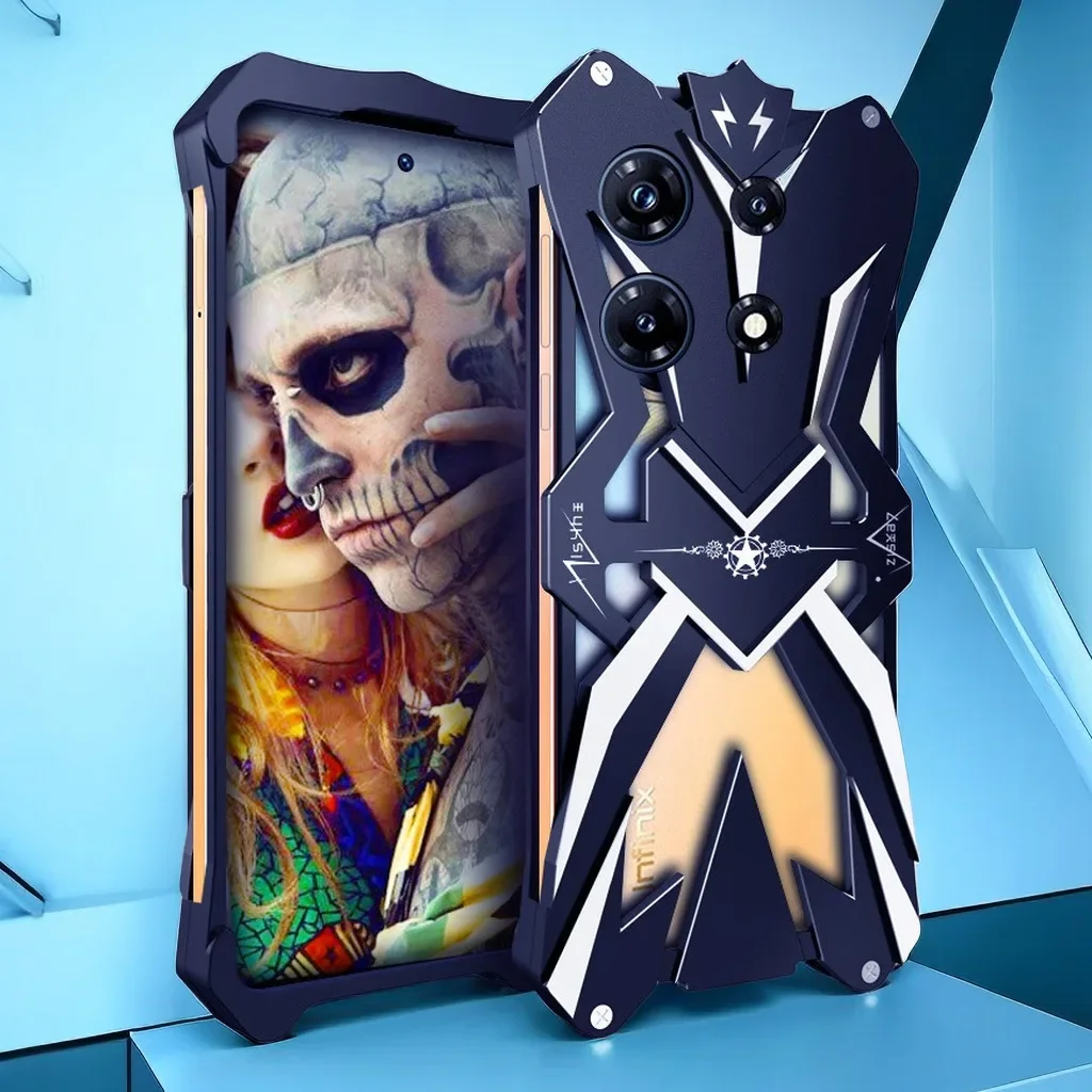 Per Infinix Note 30 Pro Zero 30 5G Gt 10 Pro Note 30 Custodia Vip Armor Staffa Di Copertura In Alluminio Metallico Paraurti Di Raffreddamento Antiurto