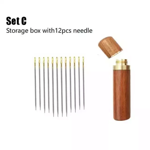 Vârstnici Ac orb orificiu pe partea acului 36 buc. Deschidere laterală coadă din oțel inoxidabil Ace de cusut manual pentru filet