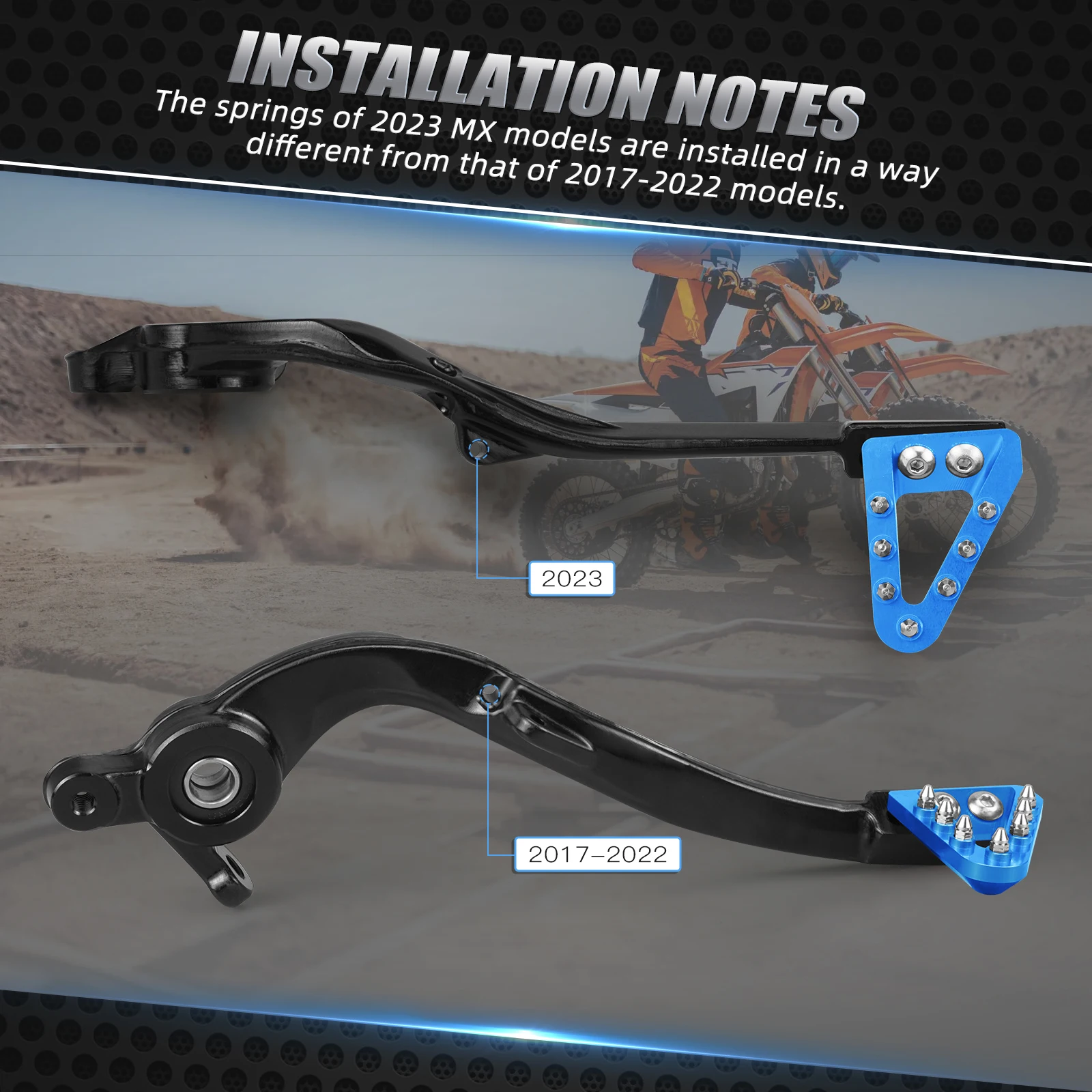 NICECNC Für Husqvarna TE300 2017–2023 TE 300i FE250 FE350 FE450 501 TX300 TC 125 FC 250 450 Bremspedalhebel und Schalthebel – Detail 2
