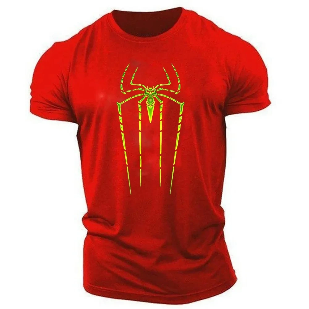 

Four Seasons Fashion Outdoor Leisure Sports 2d Spider Print Adult Men'S Round Neck Short Sleeve T-Shirt Loose And Comfortable