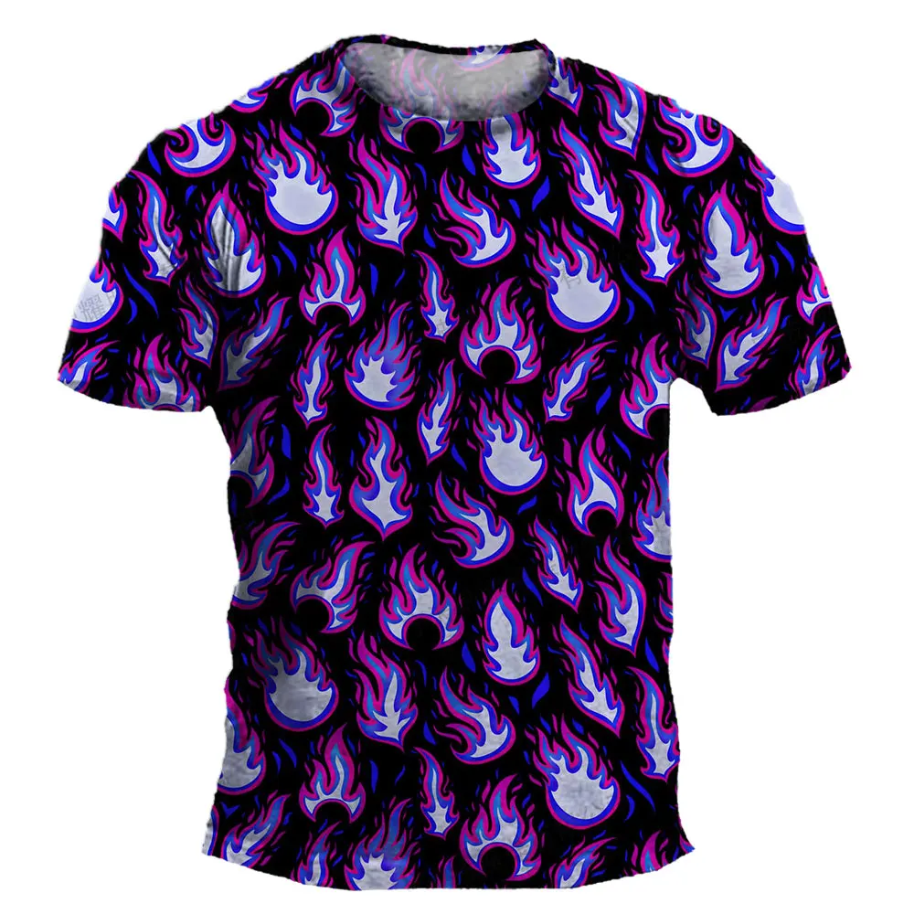 

Vintage T Shirt For Men High Quality Cool Small Sparks 3D Print Tee Short Sleeve T-Shirts Oversized Men Clothing Outdoor Tops Ne
