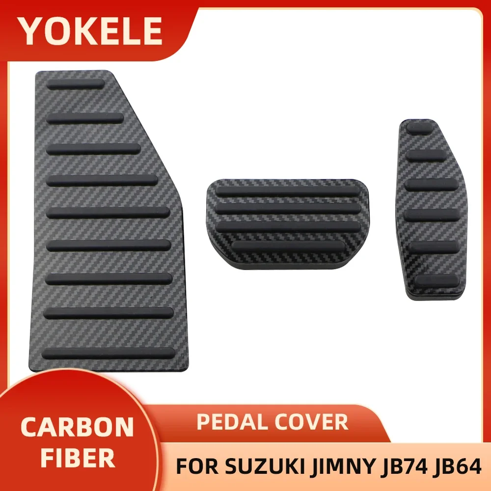 

Накладки на педали сцепления топливного тормоза AT/MT для Suzuki Jimny JB74 JB64 2019-2022 аксессуары из углеродного волокна