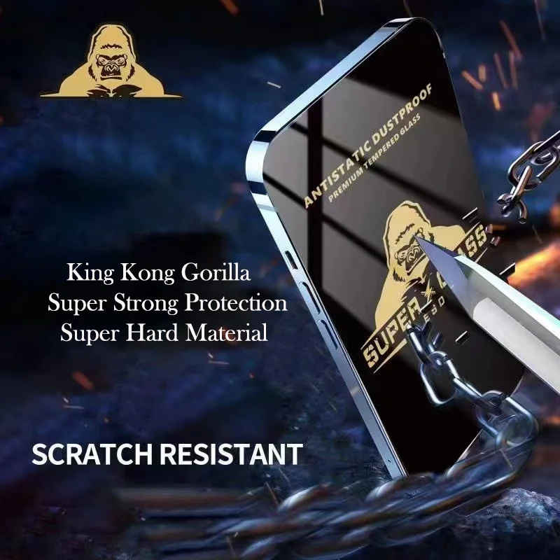 Gorilla Anti-Burst Tempered Glass For iPhone 15 Pro 14 13 12 11 Pro Max Screen Protector iPhone X XR XS Max Protection Film