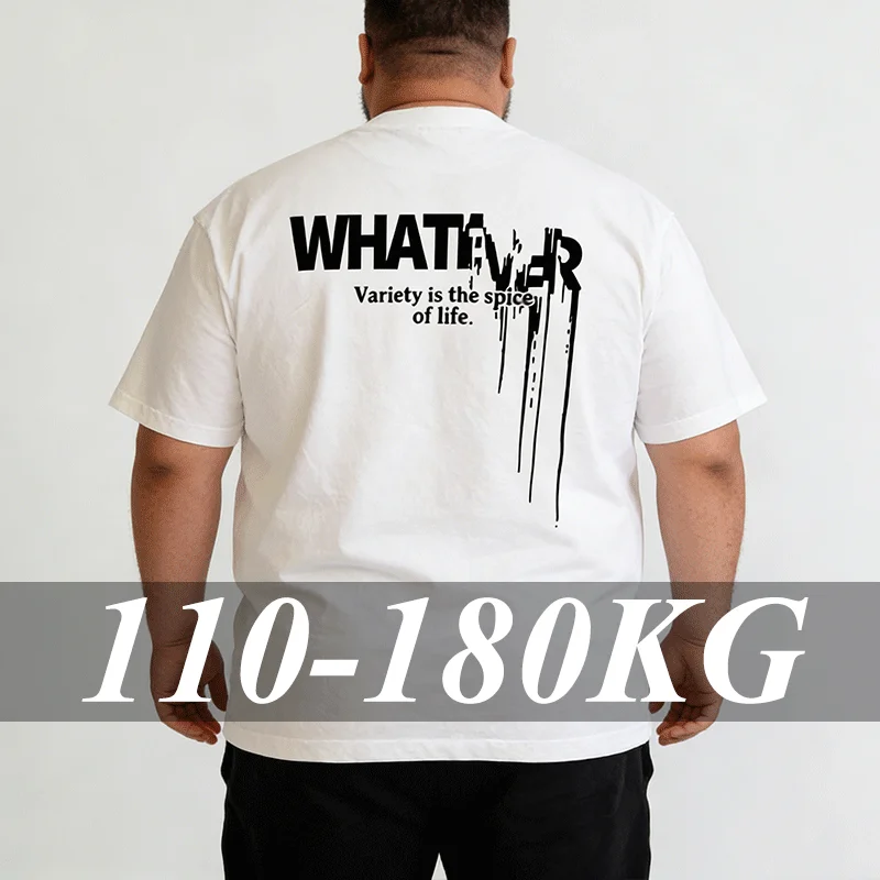 T-shirt Homme Grande Taille Style Urbain Tendance Été Manches Courtes Col Rond Ample Décontracté Haut Vêtement Masculin