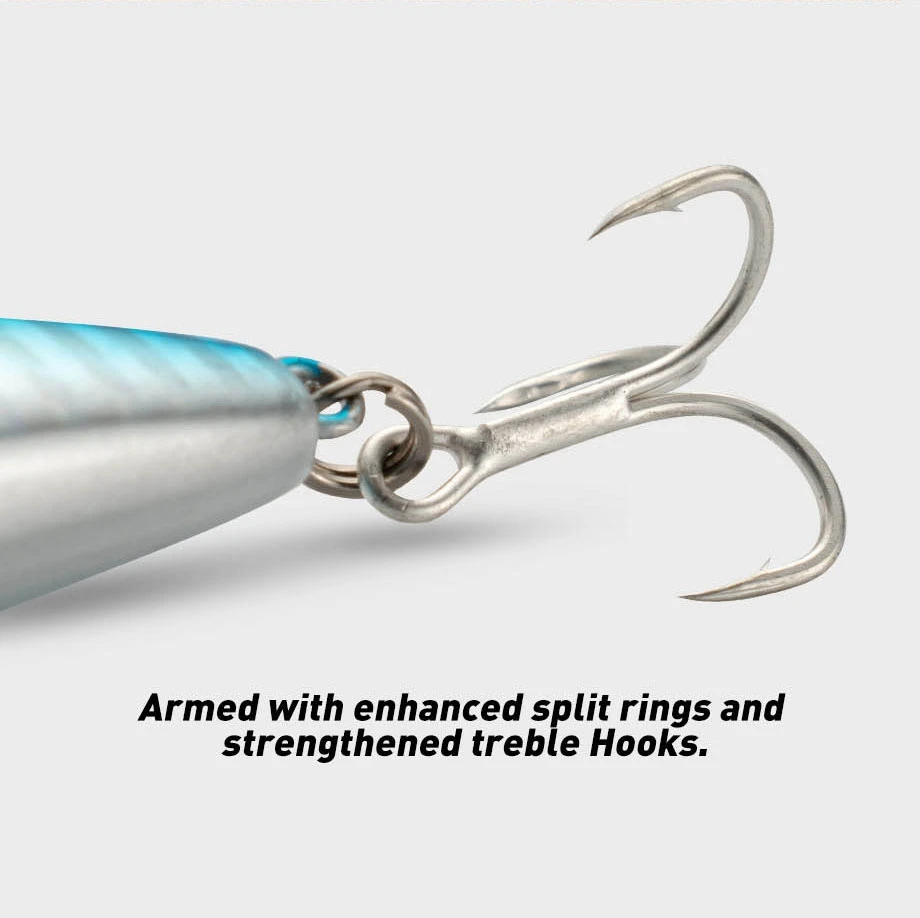 Weitwurf schwimmender Jerkbait 130 mm 23 g Angelköder mit hochwertigen Haken Wobbler Minnow für Seebarsch Barsch Karpfen Hecht – Detail 8