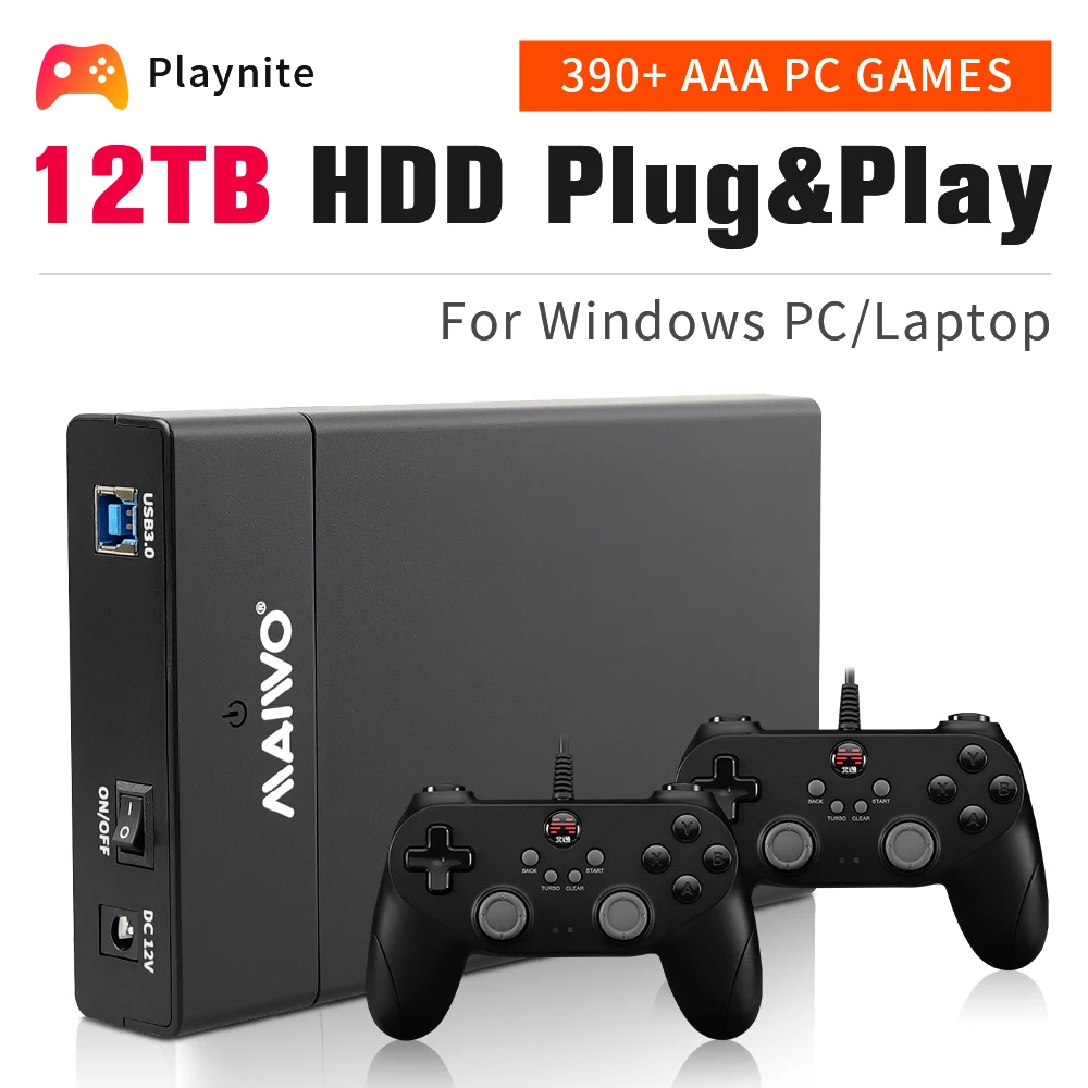 PlayniteSystem12TBGamingHDDWith400AAAPCGamesForPS4PS3PS2