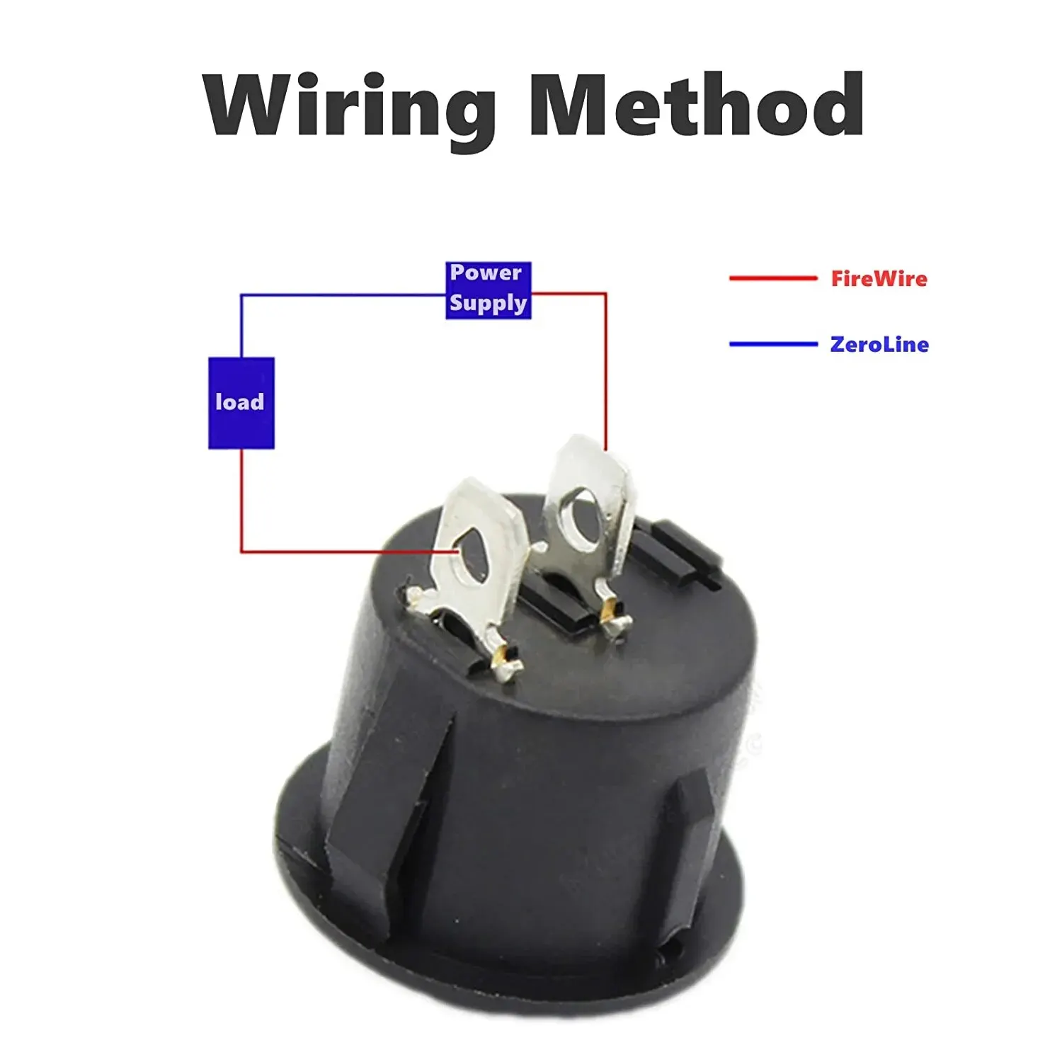 10Pcs SPST Snap-in ON-Off 2 Pin Round Snap Rocker Boat Switch Black AC 250V 6A 125V 10A for Household Appliances Replacement image 2