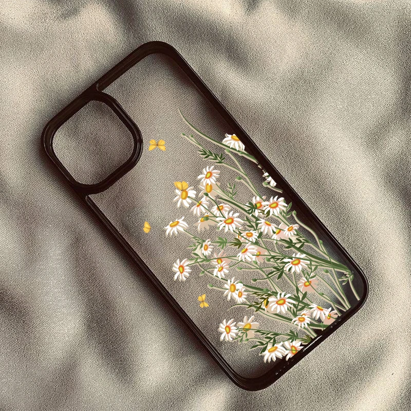 Butterfly Lavender Higan Flower Shockproof Clear Phone Case