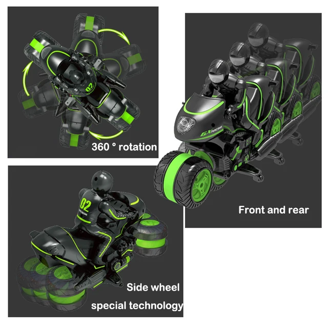 RC motorcycle boy drift car 2.4G electric sidewalk stunt car 360 degree rotation high-speed remote control car toy 5