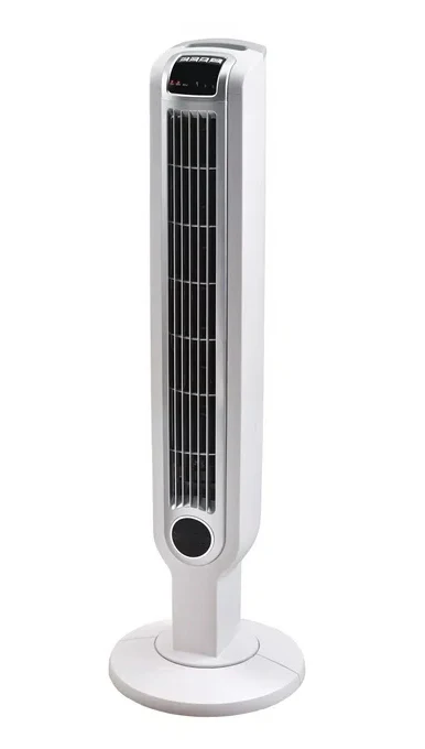 

Lasko 36" 3-Speed Oscillating Tower Fan with Timer and Remote, 2510, White, 12"L, New