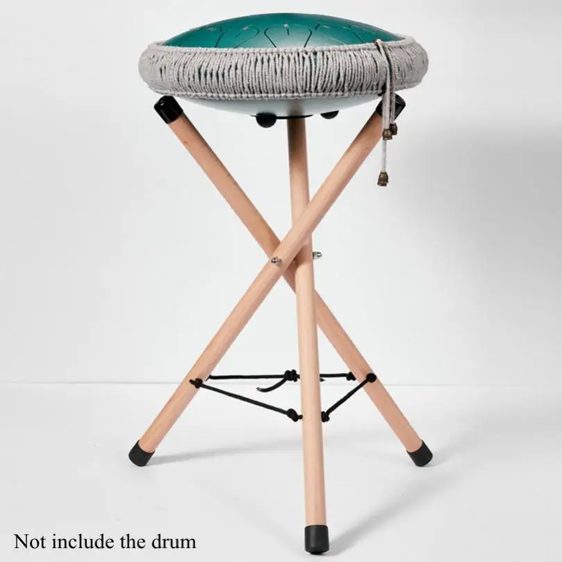 Tongue Hand Drum Stand Support Wood Floor Triangle Bracket Hang Handpan Universal Folding Portable For drums above 10 inches Drum Stand