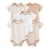 5er Set Sommer Baby Kurzarm Bodys – Bild 3