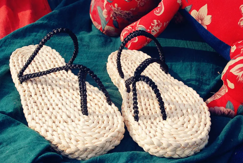 One Piece: Monkey D. Luffy | Brown Straw Sandals Cosplay Shoes 27 One Piece Monkey D Luffy Straw Sandals Cosplay Shoes