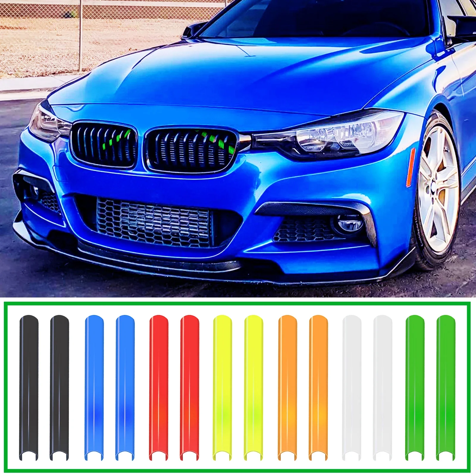 

Front Grille Trim Strips For BMW F30 F32 F20 F21 F22 F23 F30 F31 F32 F33 F44 F45 F46 G11 G12 G20 G21 G28 Frame Auto Stickers