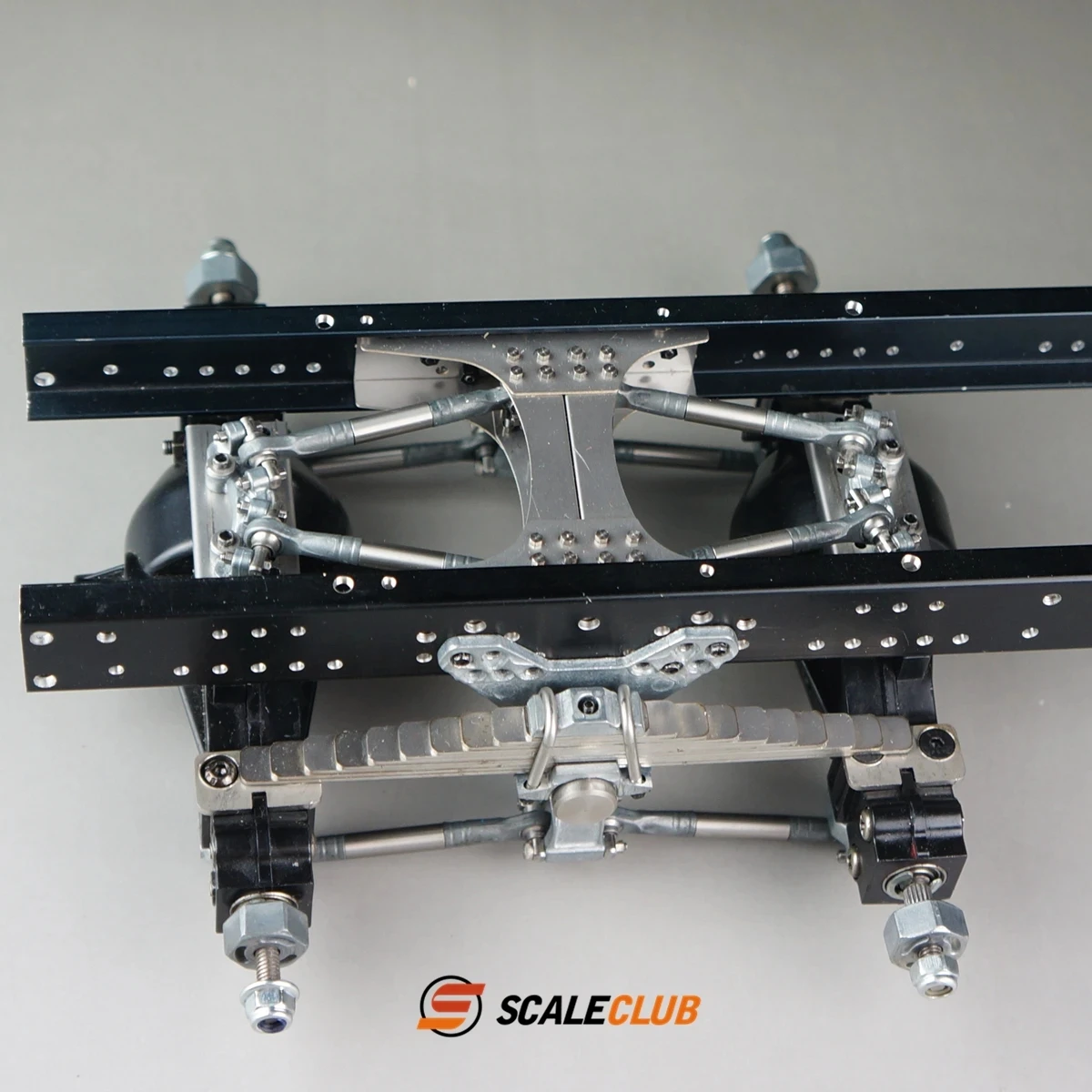 

Имитация металлической двухосной задней подвески для трактора Scaleclub 1/14, подвеска Qianqiu для Tamiya для Scania Man Actros