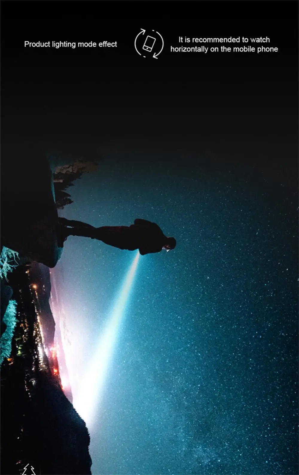 Description Picture 2 of itemPowerful LED Flashlight Super Bright Rechargeable Portable Ultra Power lamp Outdoor Emergency Camping Lantern