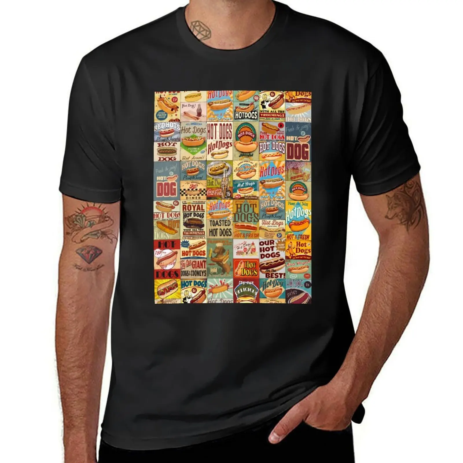 Hot Dogs T-Shirt plus sizes blacks t shirts for men