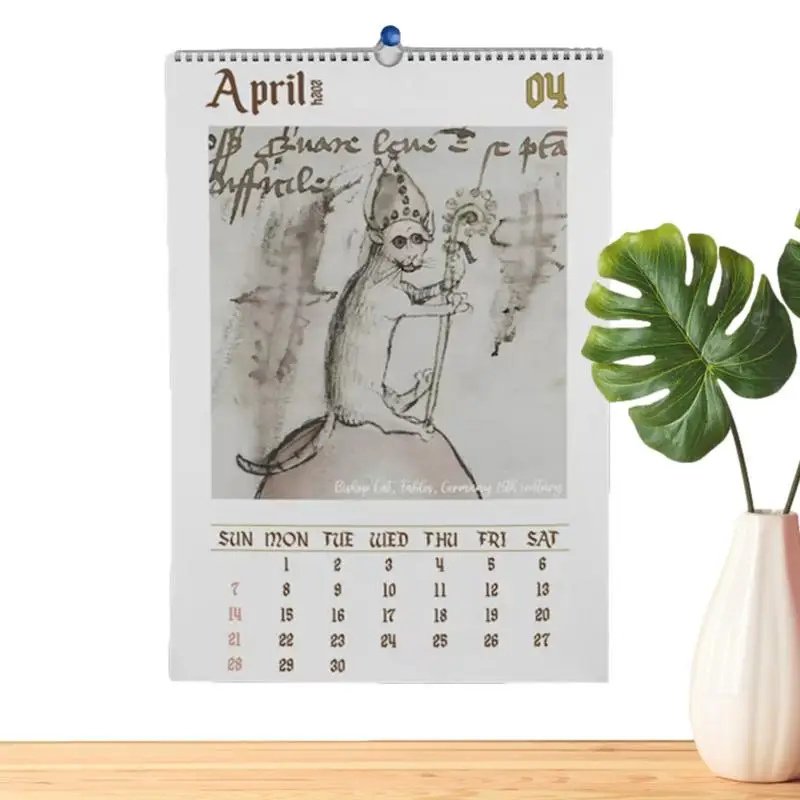 

Weird Medieval Cats Calendar 2024 Hangable Yearly Cat Wall Calendar Planner Year Round Ugly Cat Calendar From Jan 2024 To Dec