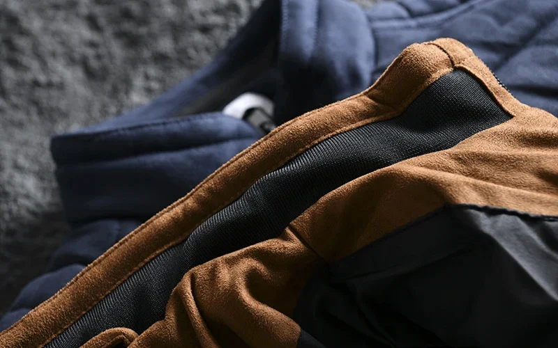 Description Picture 4 of itemYOLANFAIRY 2024 Winter Jacket Men’s Parkas Cotton Padded Jackets Men Suede Stand Collar Warm Coats куртка FCY2441