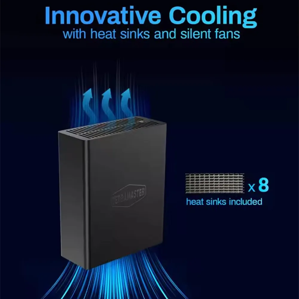 프로모션 테라마스터 F8 8GB DDR5 RAM SSD NAS 스토리지 8베이 올 SSD N95 쿼드코어 최고 성능 (디스크 미포함)