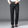 Men's Spring Autumn Solid High Waist Button Pockets Zipper Casual Suit Workwear Formal Trousers Fashion england style Pants 3