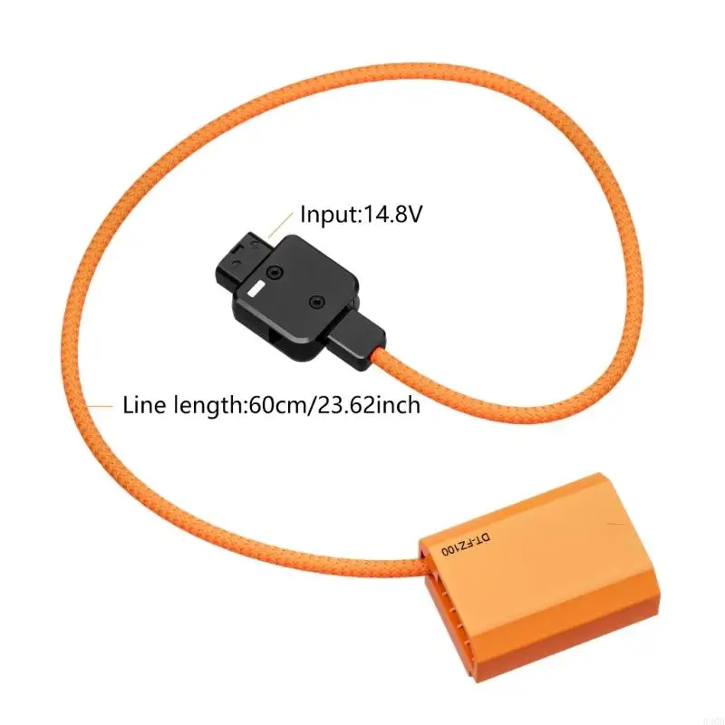 DT-FZ100 D-Tap to NP-FZ100 Dummy Battery Cable Wire DC Coupler Accessory for Sony A7R V/A7 IV/A7S III/A7R IV Camera