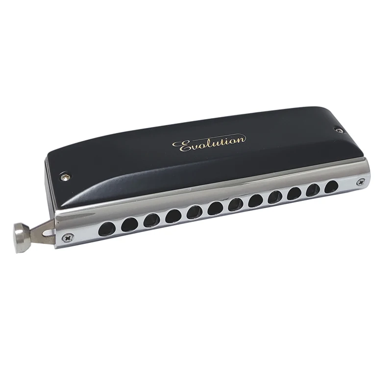 Chromatic Harmonica JDR Evolution EVO-0648S 12 Holes Mouth Organ