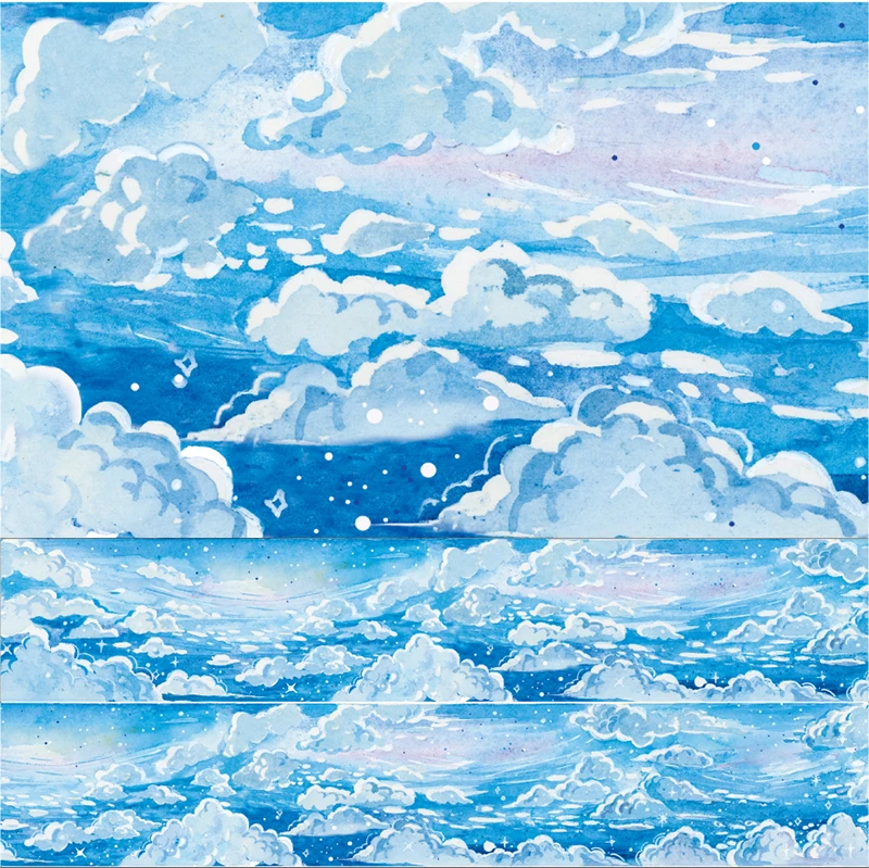 21 디자인 마스킹 Washi 테이프 하늘 구름 날씨 스크랩북 플래너 일본 장식 접착제 DIY 저널 일기 스티커 선물