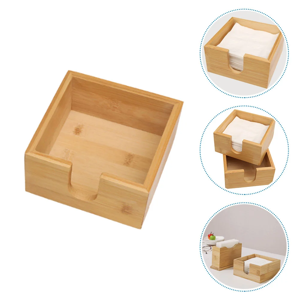 

Napkins Holder Restaurant Accessory Multi-function Case Bamboo Napkins Living Room Drink Dispenser Dining Table Paper Holder