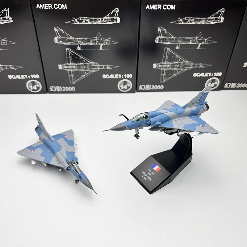 1/100 French Dassault Mirage 2000 Aircraft Model With Display Stand High Simulation Kids Boy Gift Toy Collection simulation 1 2000 aviation ship with sound and light pull back alloy ship model ornaments alloy hull plastic bottom