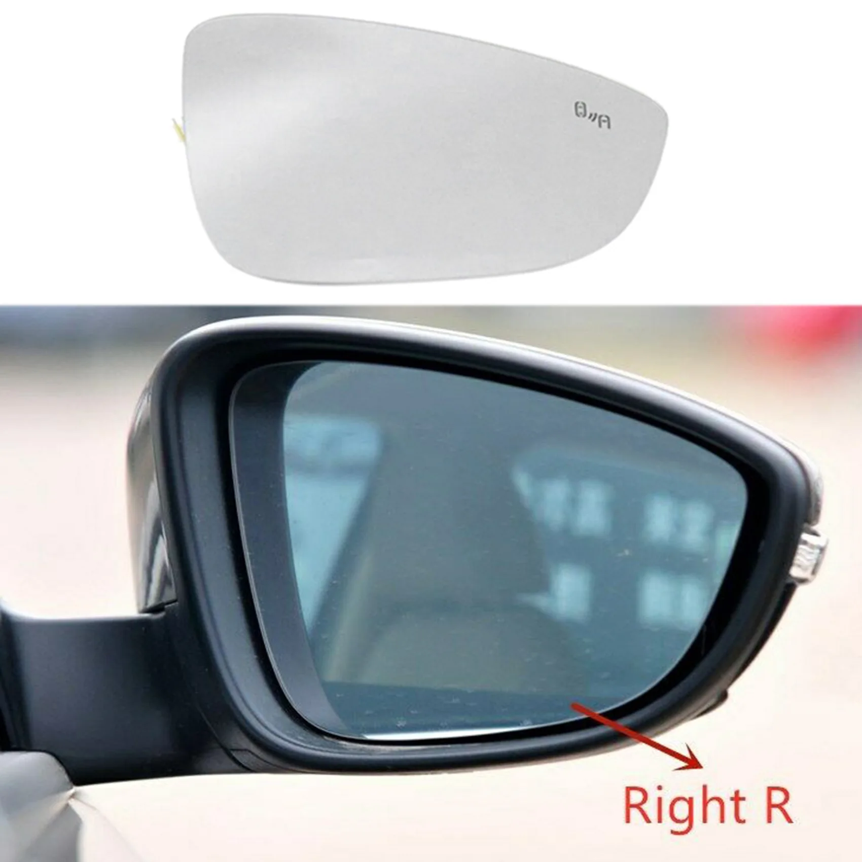 차량 우측 가열 사각지대 후방 거울 유리, 제타 파사트 B7 베틀 시로코 3C8857521 3C8857522