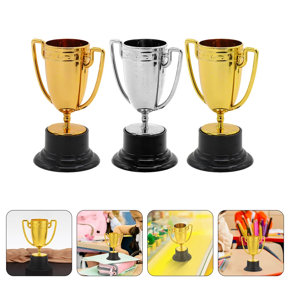 

Trophy Trophies Award Kids Mini Awards Medals Sports Gold Party Football Winner Tournament Soccer Game Plastic Favors Decor