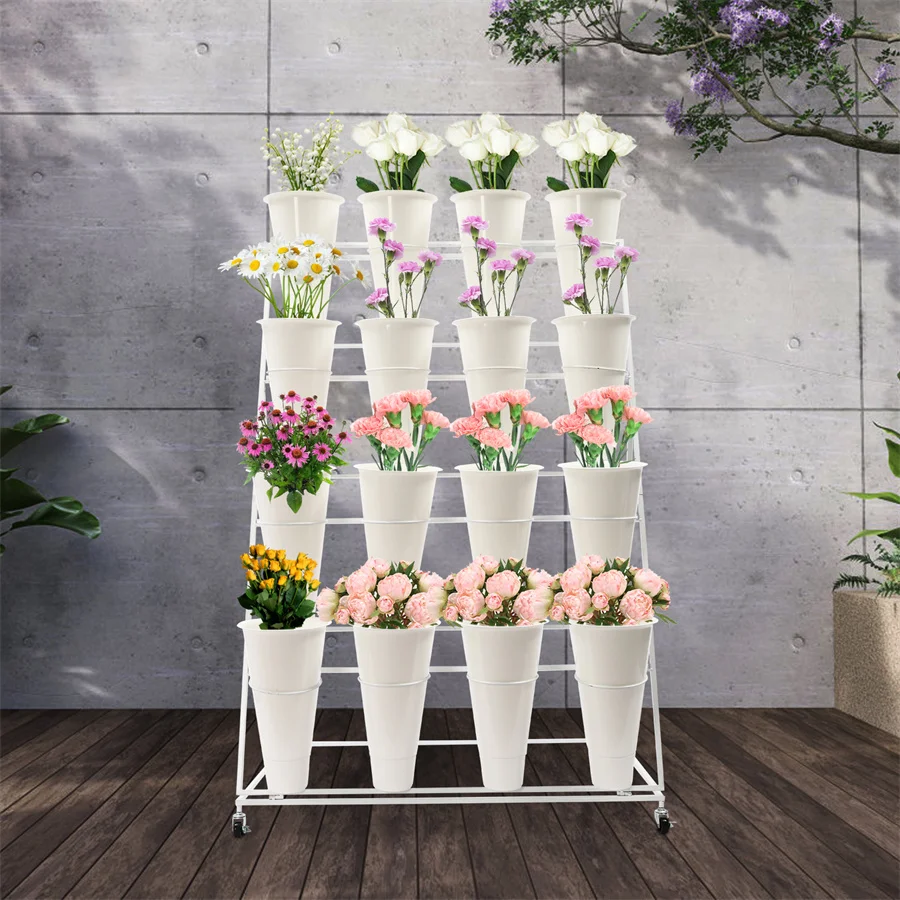 花瓶・フラワースタンド Flower stand tower Rattan three sets Amazon.com: VGMiu Flower Display Stand with 12 Buckets, 3