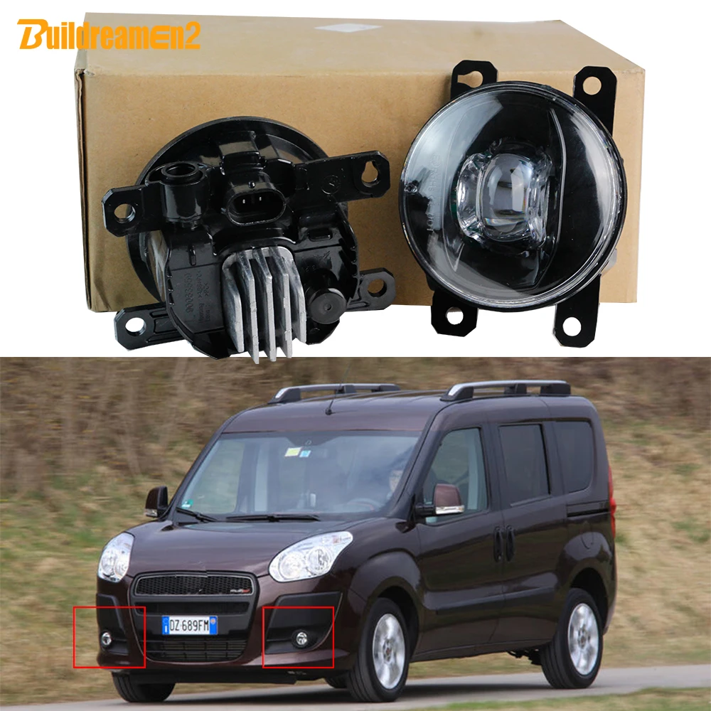 2X30W 8000Lm Gruppo Fendinebbia A Led Per Fiat Doblo (263 _) 2010-2023 Fendinebbia Regolabile Per Auto Destra + Sinistra 12V Ad Alta Luminosità