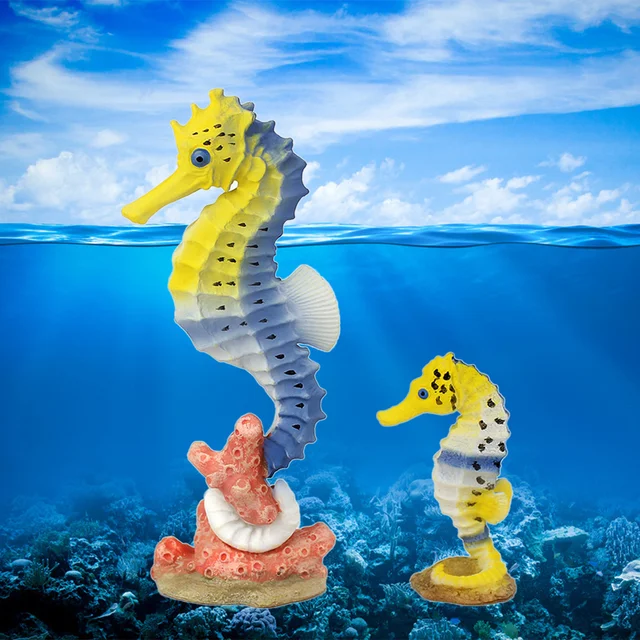 6 pcs  Sea Horse Model Set Sea Animal Set Decor Sea Horse Educational for Kid Child Baby 2
