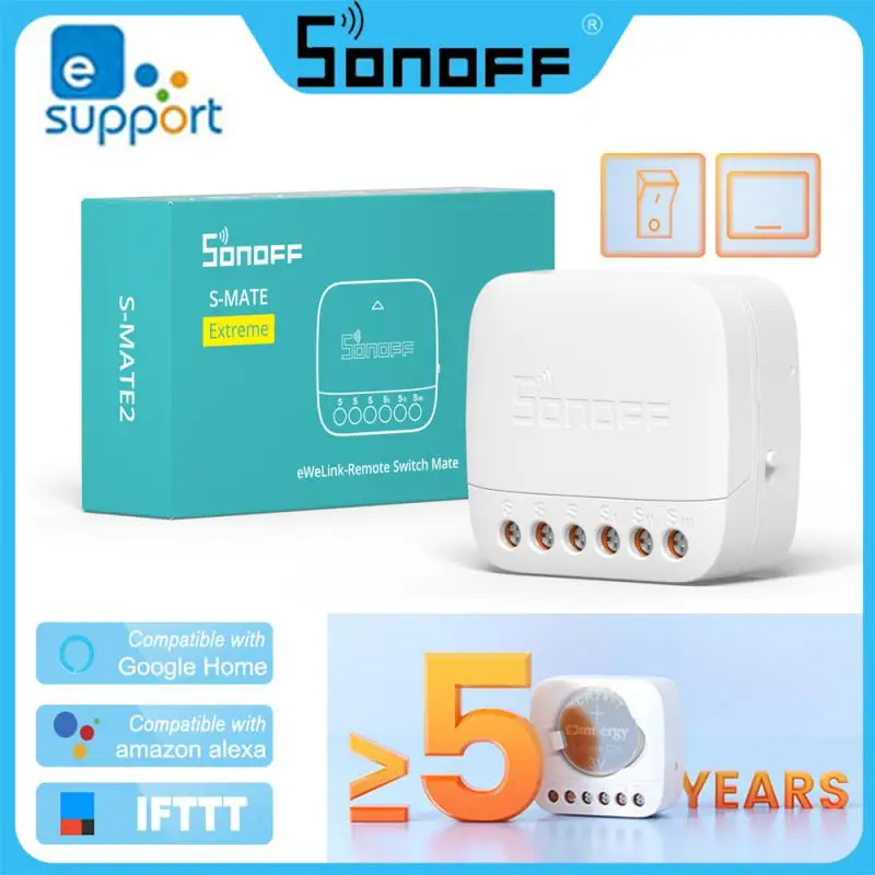 

SONOFF Extreme Switch Mate S-MATE2 eWeLink-дистанционное управление через Smart Switch для умного дома, работа с Alexa Google Home