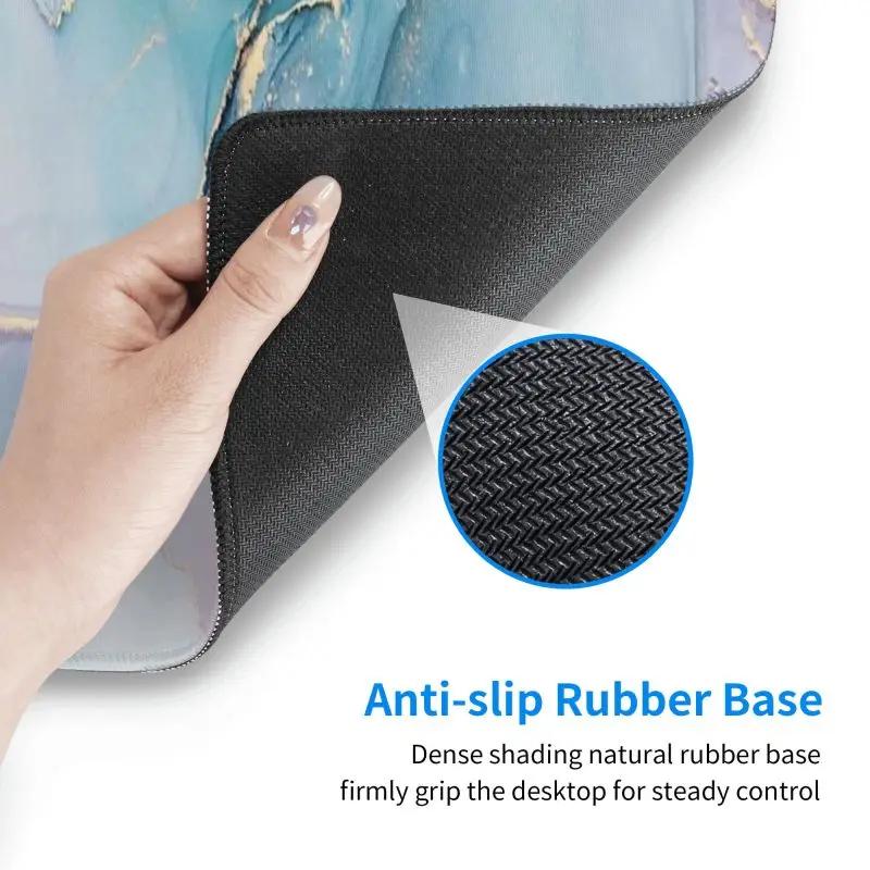 Smooth surface gaming mouse pad marble design