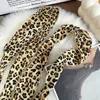 American Leopard Print Long Scarf Women Retro Tie Multifunction Hair Band Bags Handle Decoration Long Scarfs Fashion Accessories 6