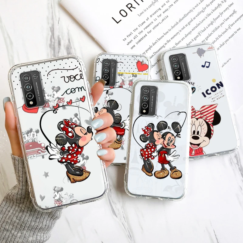 

Pink Disney Minnie Mickey Transparent Phone Case For OPPO Realme V11 X3 X50 Q5i GT GT2 Neo 2 3 C21Y C3 10 9 8 7i Pro Master