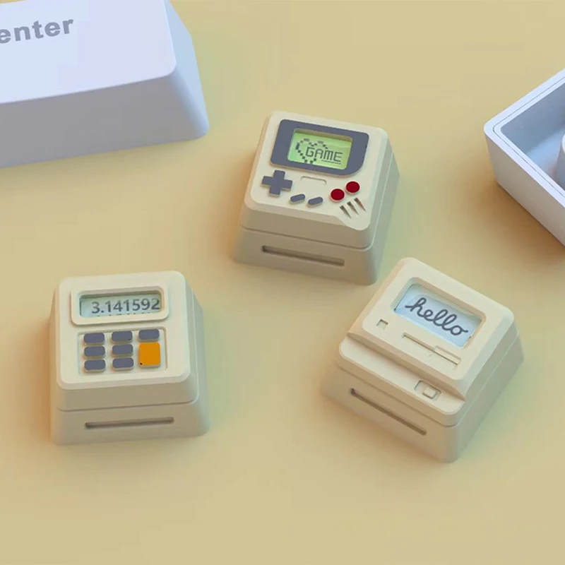 Vintage-Inspired Transparent Keycaps Set - Personalized & Cute Design