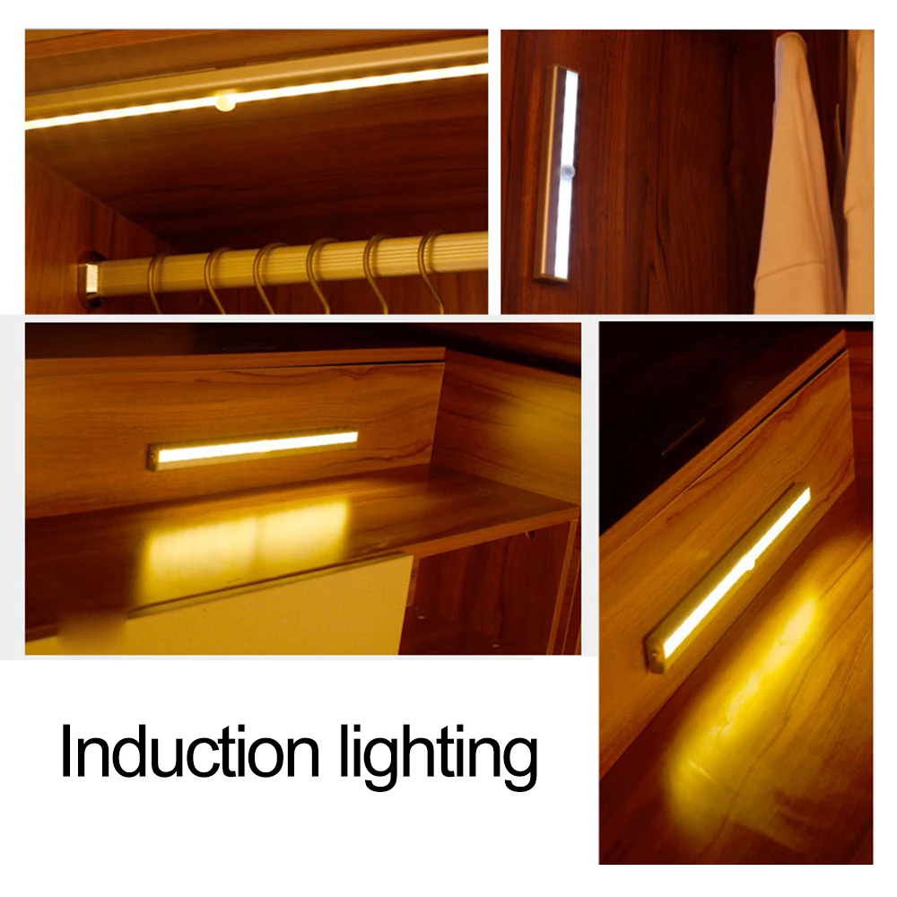 Description Picture 3 of itemLED Under Cabinet Light PIR Motion Sensor Night Light 19CM 10LED 40CM 60LED Kitchen Wardrobe Lamp Powered by USB/Battery