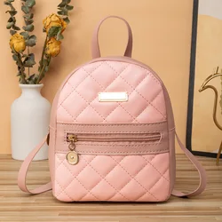 Mini Black PU Leder Rucksack Backpack Women Stone Leather Backpacks for Girls Small Ladies Casual Daypack Rucksack Lingge Bags