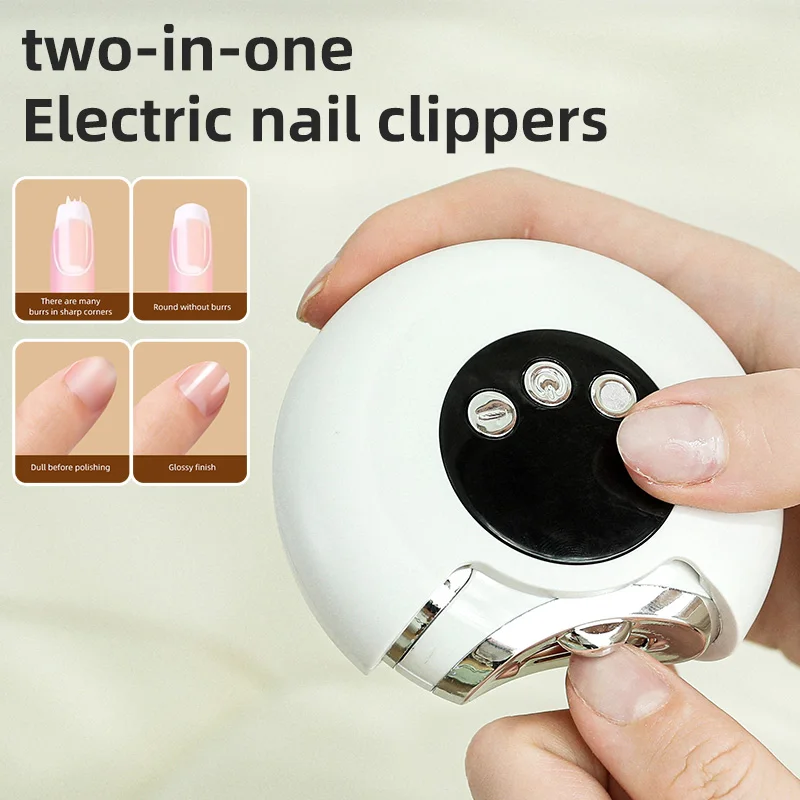 Automatic Nail Clipper with Polishing Rechargeable Electric Nail Grinder Nail Trimmer for Baby Adult Nail Cutter Pedicure