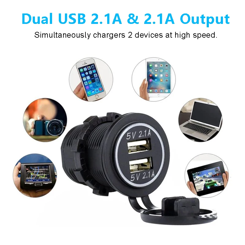 Bloopow ڵ  ,  Ʈ ATV RV Ʈ  USB   , 12V, 4.2A