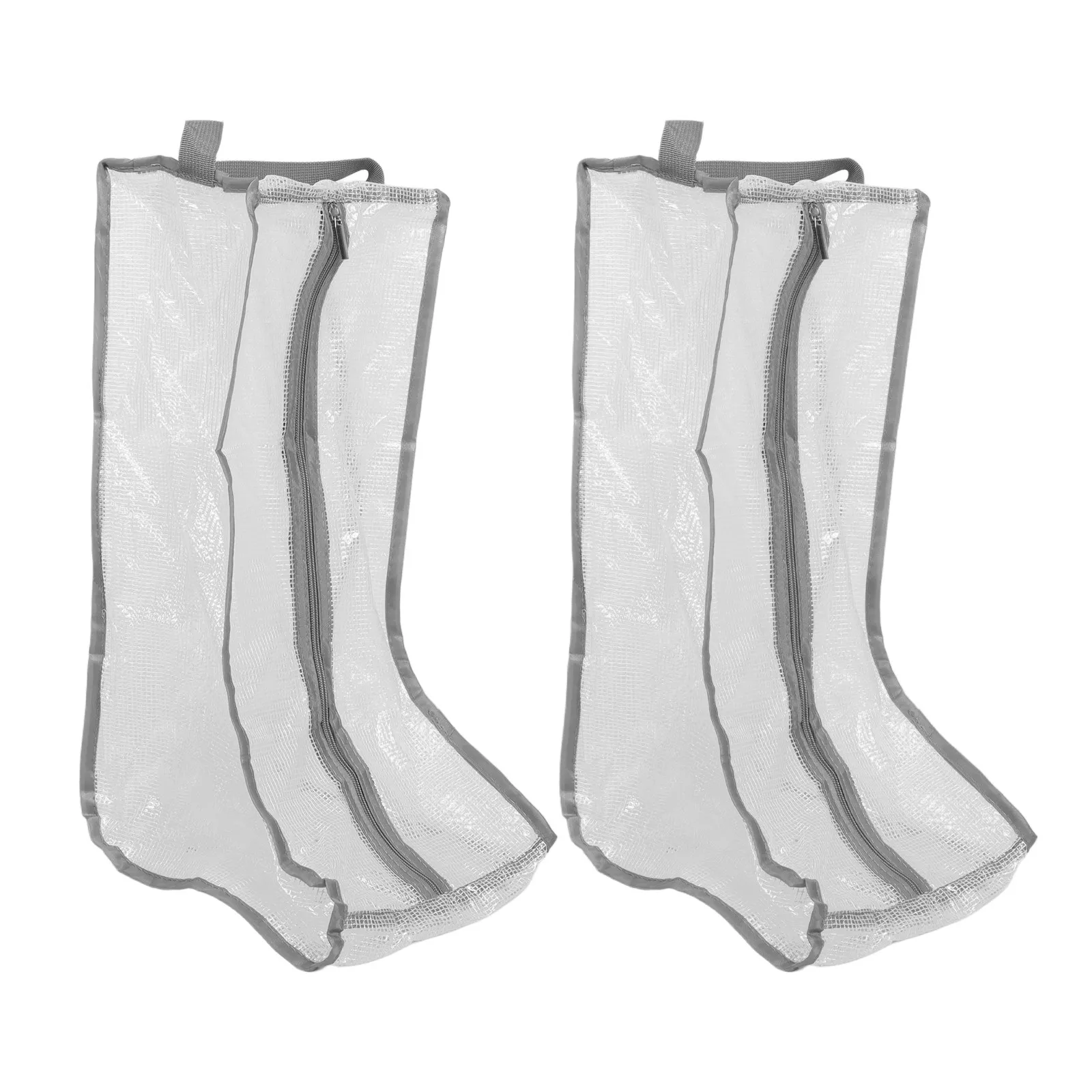 2Pcs 키 큰 부츠 가방 여행용 여성 부츠 보호대 대용량 투명 방진 휴대용 지퍼 보관 주최자