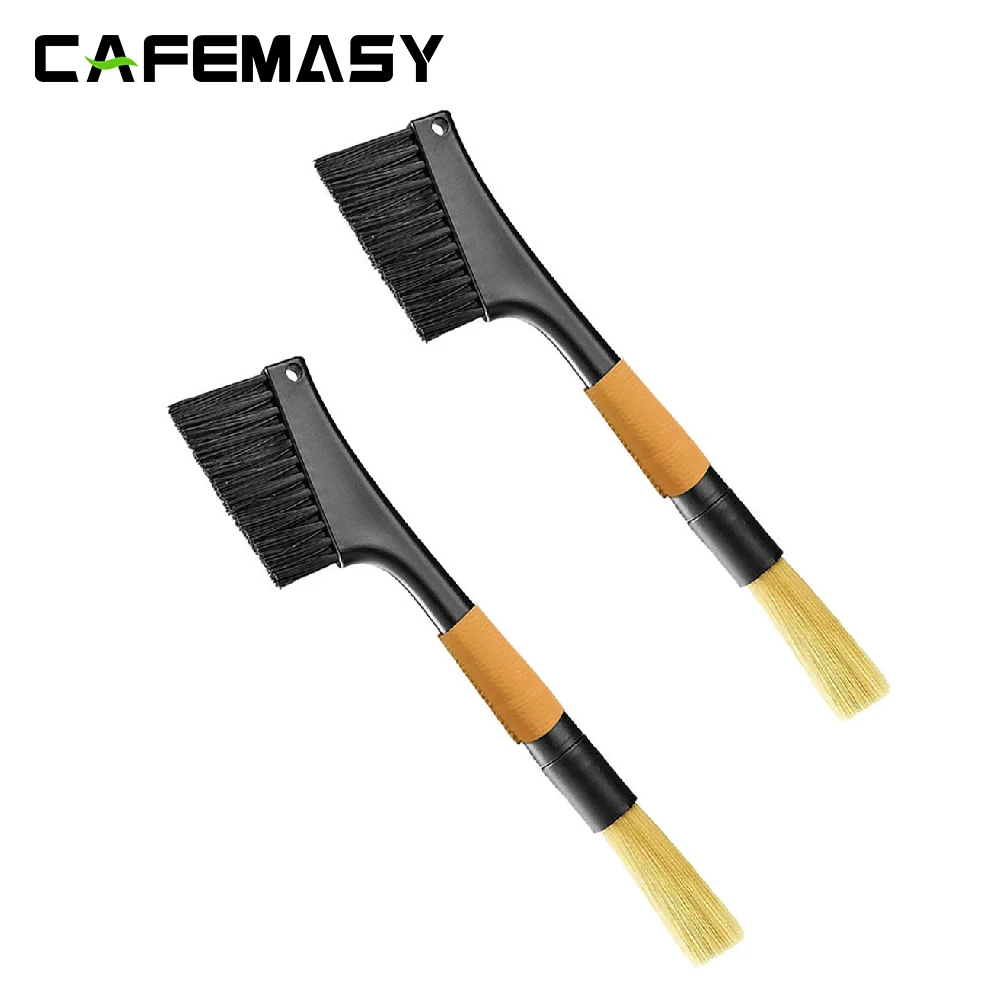 

Coffee Machine Cleaning Brush Dusting Espresso Grinder Double Head Brush for Clean Bean Grain Home Kitchen Barista Accessories