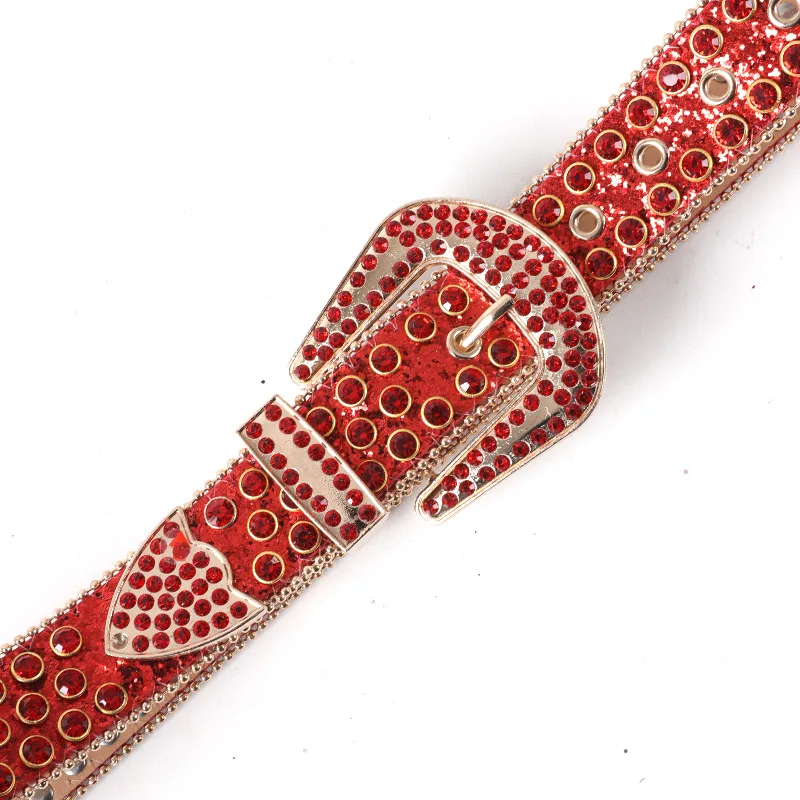Full Diamond Belt Fashionable and Versatile Decoration Personalized Diamond Inlaid Water Crystal Sparkling Belt