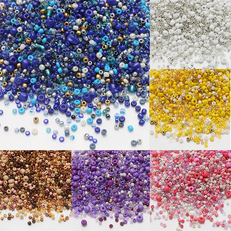 

15g/bag 2mm 3mm 4mm Mixed Glass Seed Beads Loose Spacer for Diy Jewelry Making Bracelets Necklaces Earrings Handmade Accessories