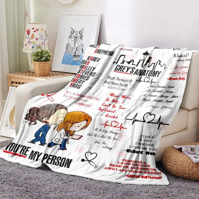 Fleece Throw Grey's Anatomy Quilt Blanket Grey's Anatomy